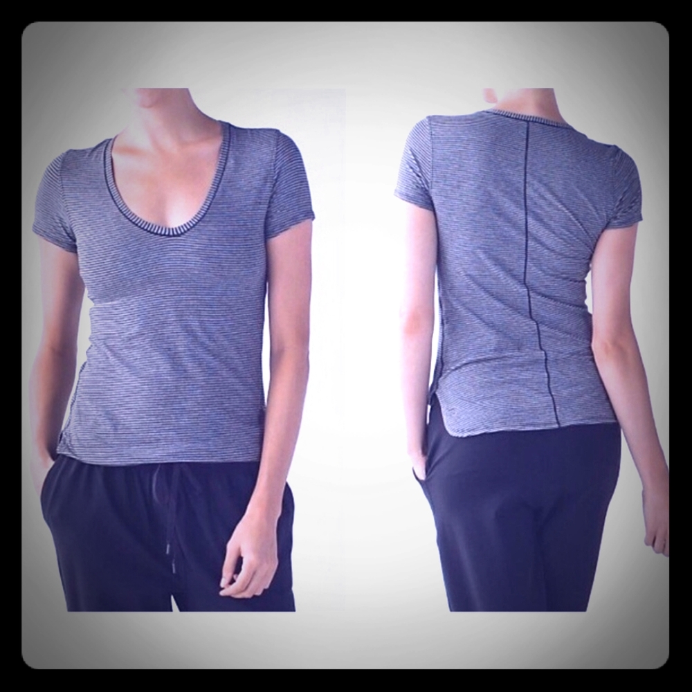 lululemon Circadian Short Sleeve grey/black Size 6